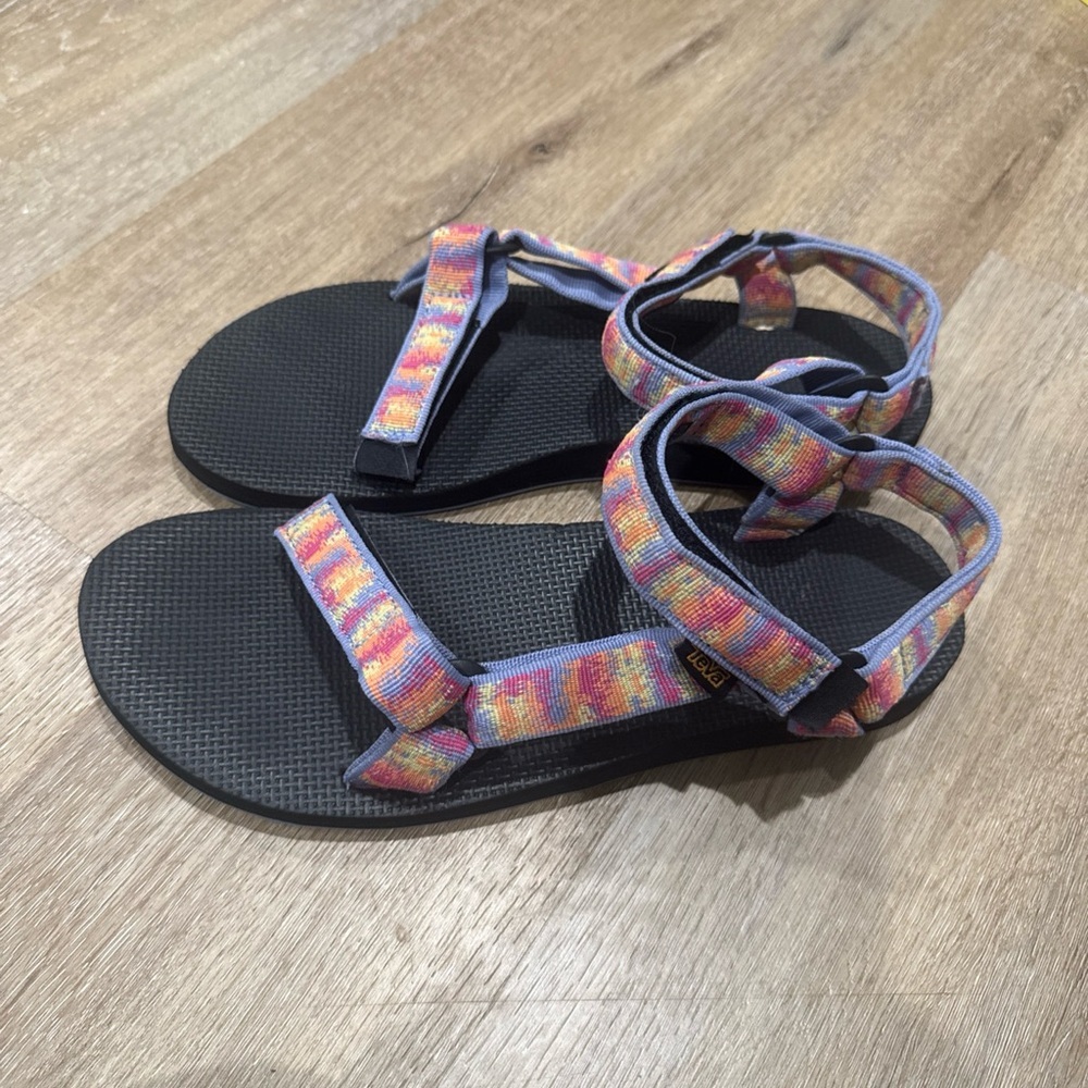 TEVA Wm Sz 10 Original Universal Sandals Iridescence Tangerine Multi
